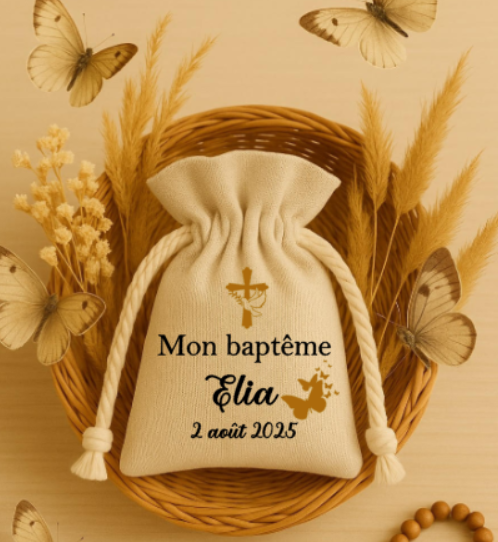 Mini pochon dragées | Papillon