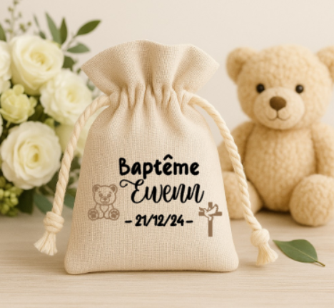 Mini pochon dragées | Ourson