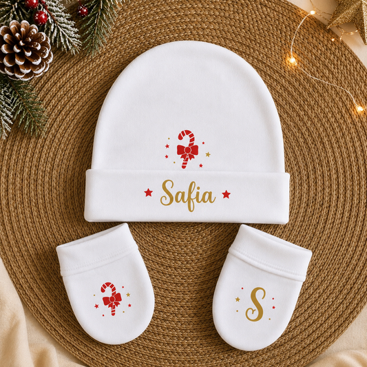 Bonnet Moufles de Noel | Sucre d'orge
