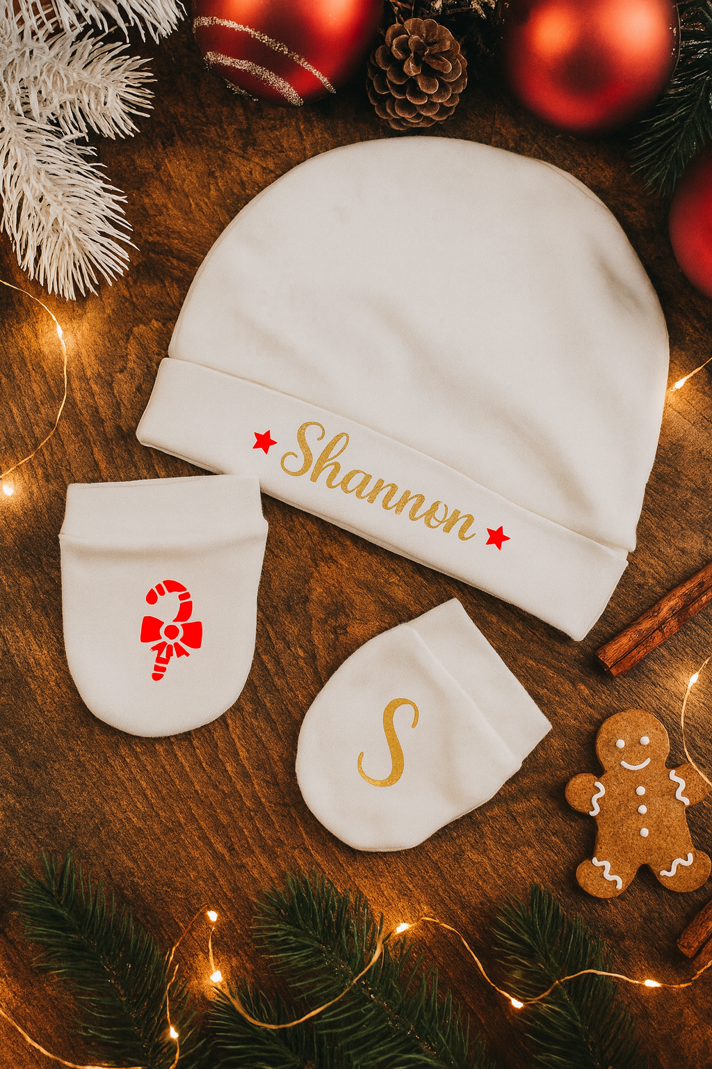 Bonnet Moufles de Noel | Sucre d'orge