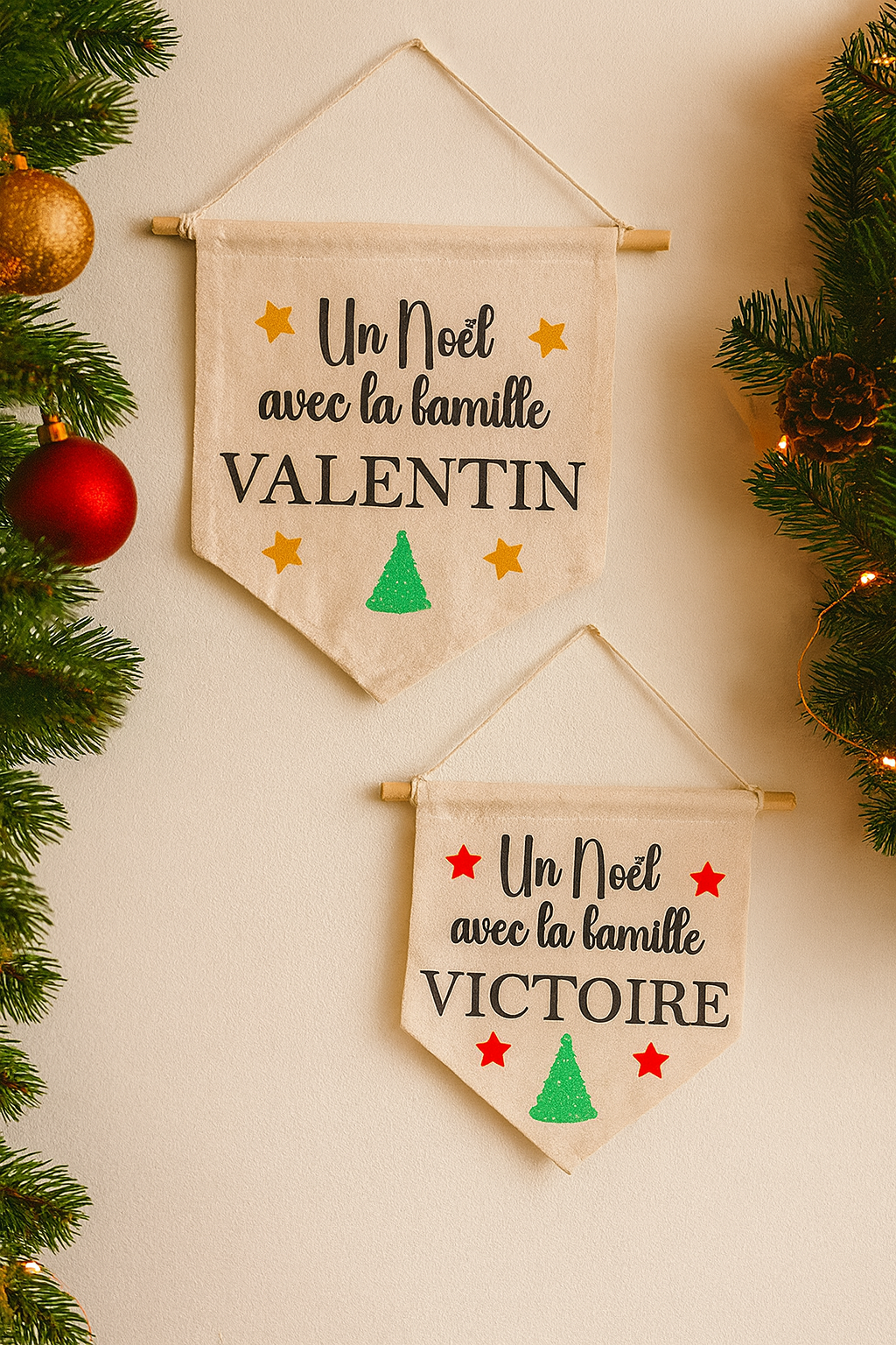 Fanion de Noel | Un noel avec la famille...