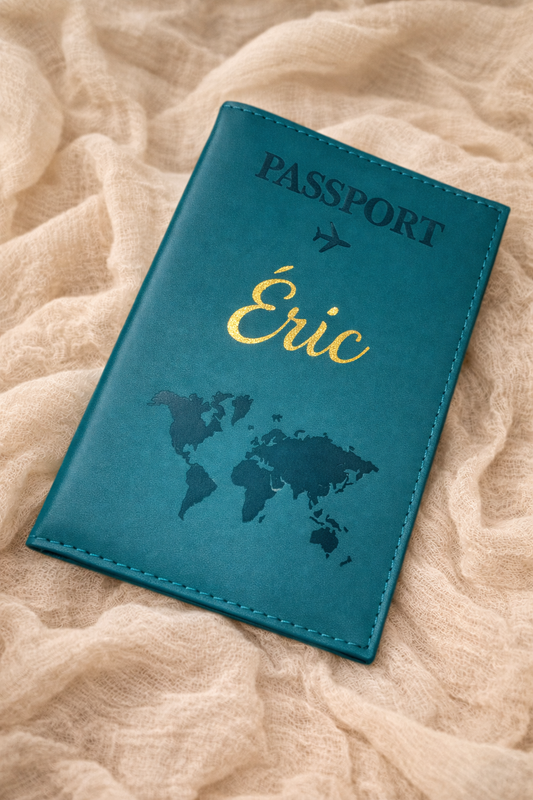 Protège passeport ✈️🌍 | Bleu Canard