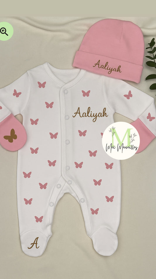 Tenue naissance | Plein de papillons