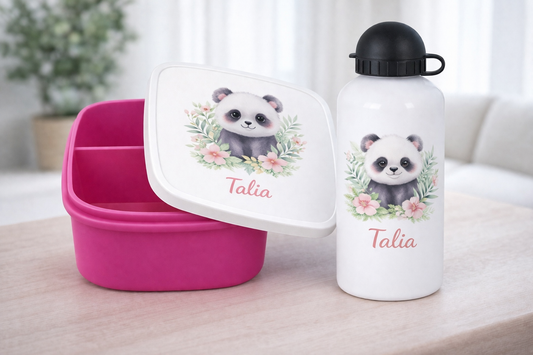 Gourde et/ou Boîte à goûter | Panda 🌸 🐼