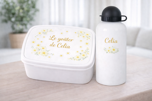 Gourde et/ou Boîte à goûter | Marguerite