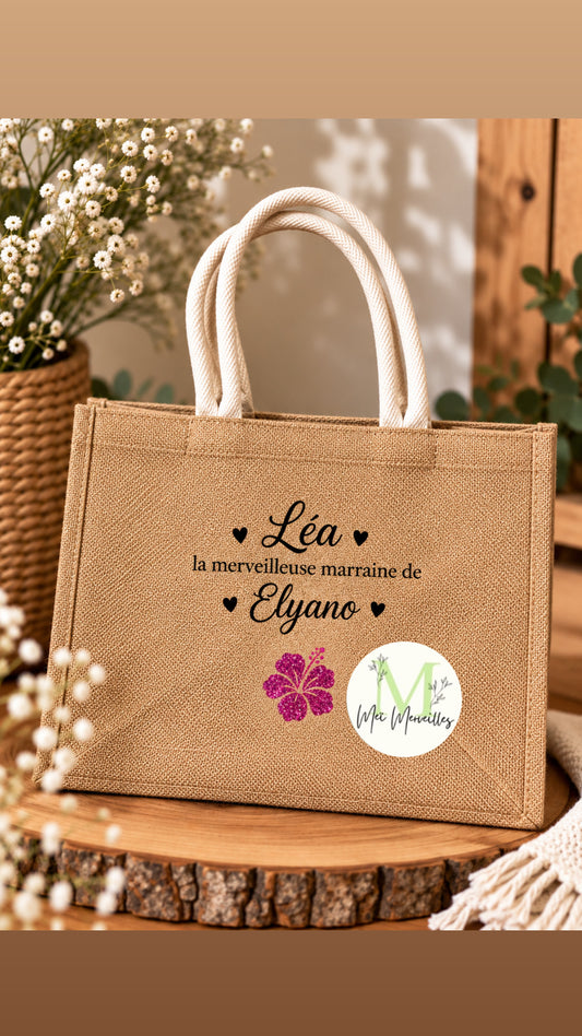Sac en jute | Merveilleuse marraine de … ✨