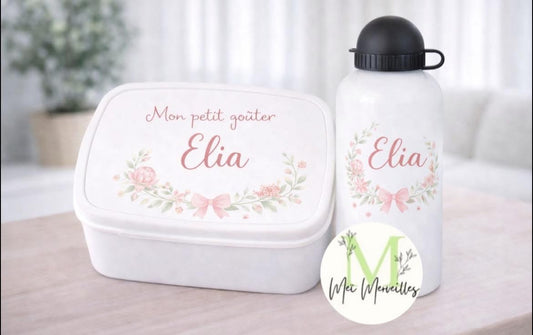 Gourde et/ou Boîte à goûter | Floral🌸🌸