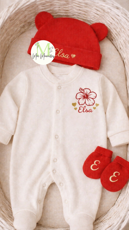 Tenue naissance coton | Hibiscus 🌺