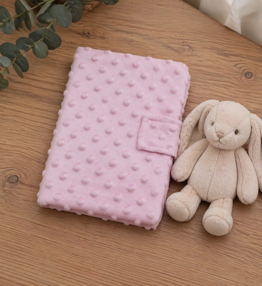 Carnet santé | Vieux rose Minky à personnaliser