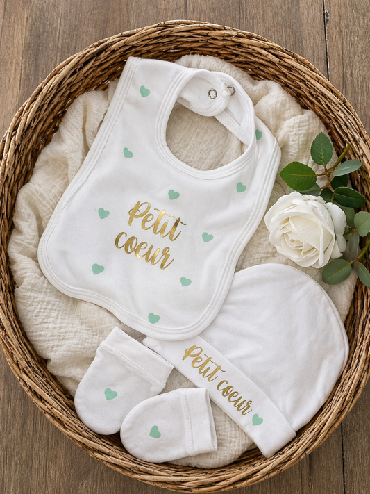 Dispo de suite | Mini set naissance - Petit cœur