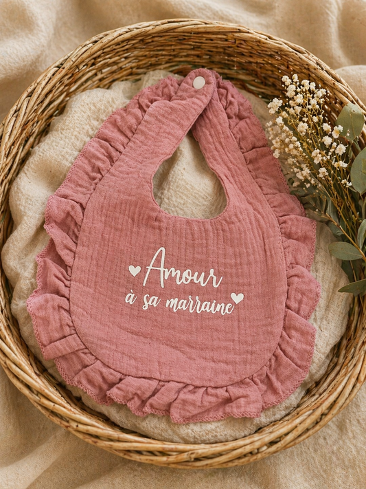Dispo de suite | Bavoir amour marraine