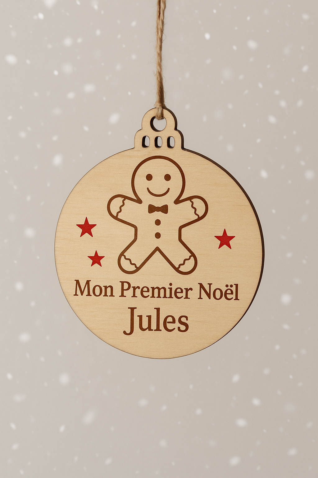 Boule plat en bois | Bébé pain d’épice