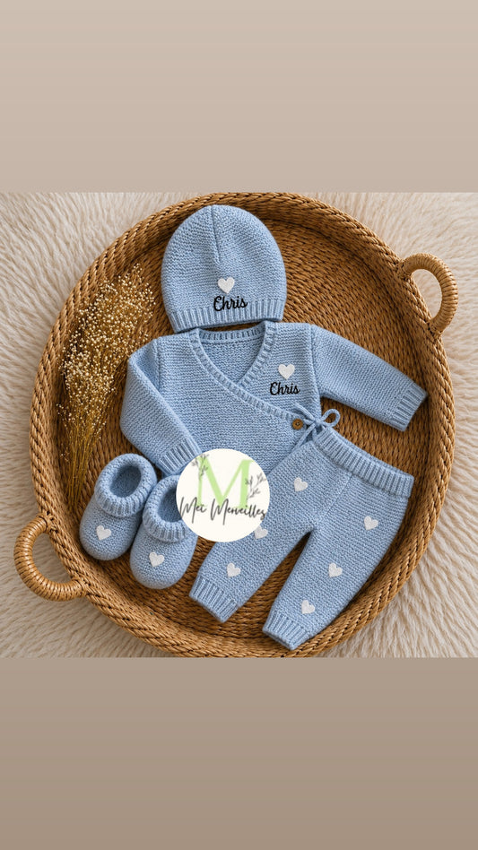 Précommande pour FIN JUIN 🤍 Tenue en maille BLEU
