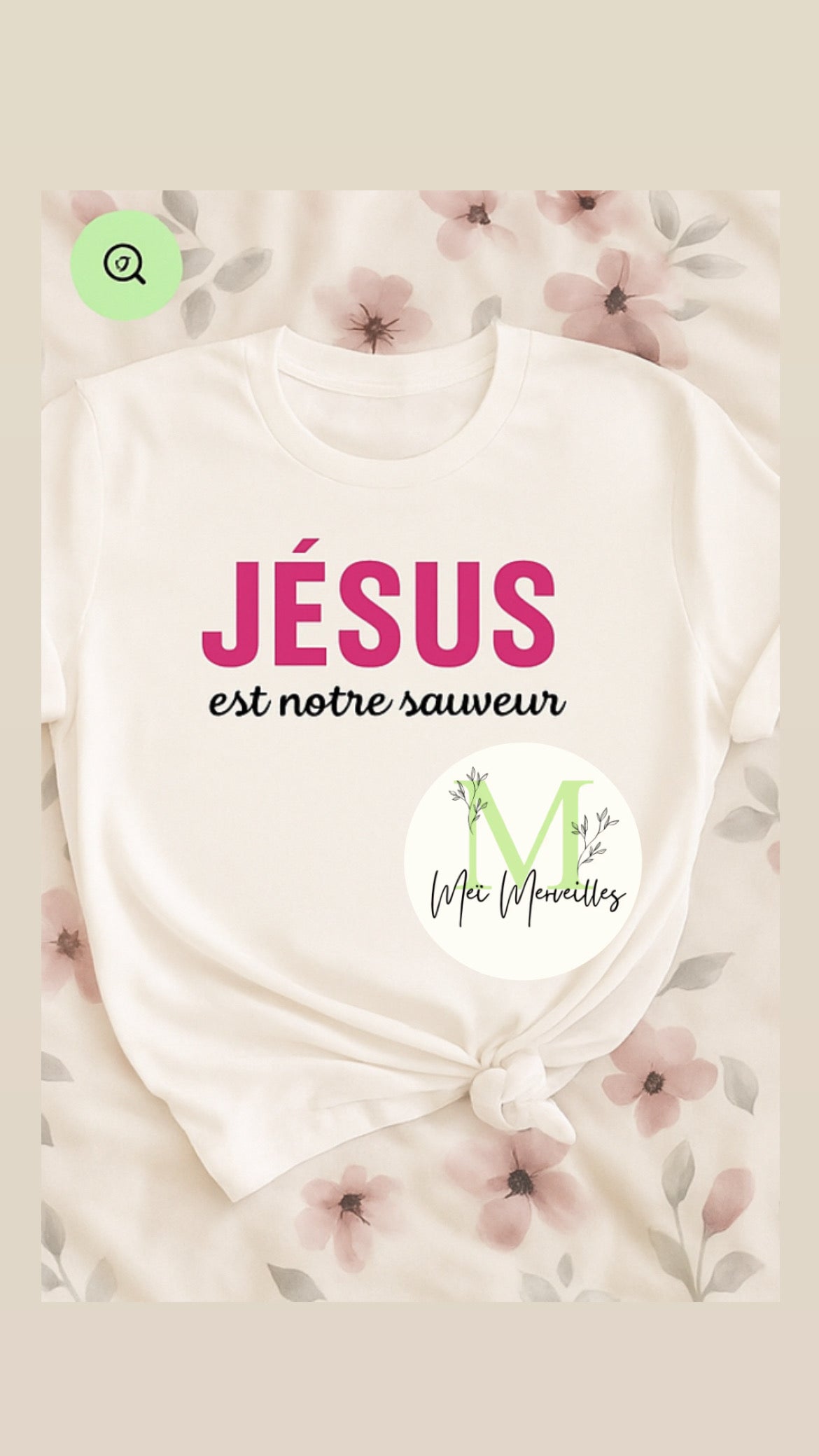 Tee shirt Chrétien |  Jesus sauveur
