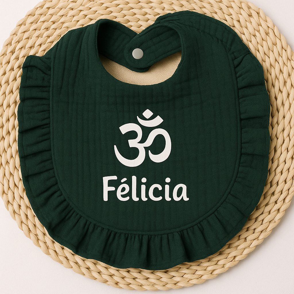 Bavoir à volant | Bleu foncé