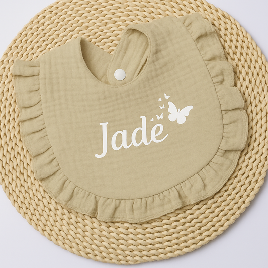 Bavoir à volant | Beige