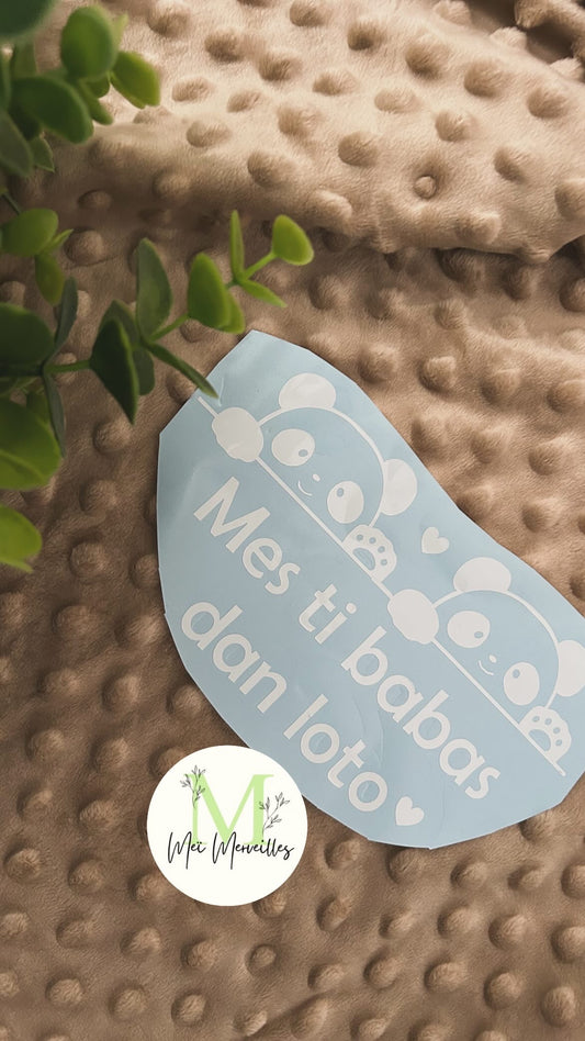Stickers bebe à bord | panda