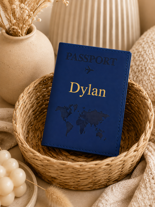 Protège passeport ✈️🌍 | Bleu foncé
