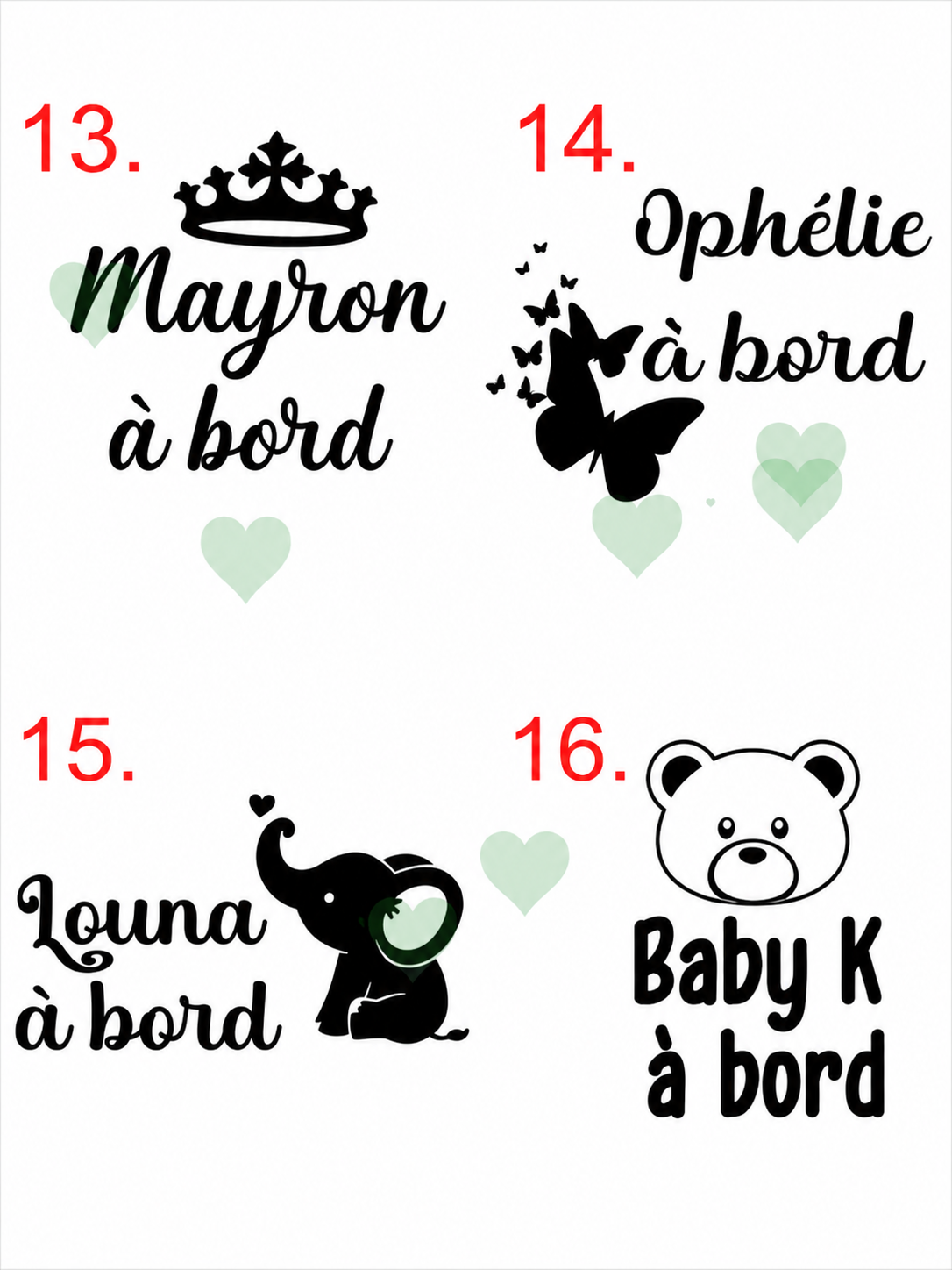Stickers bebe à bord   | 1 enfant