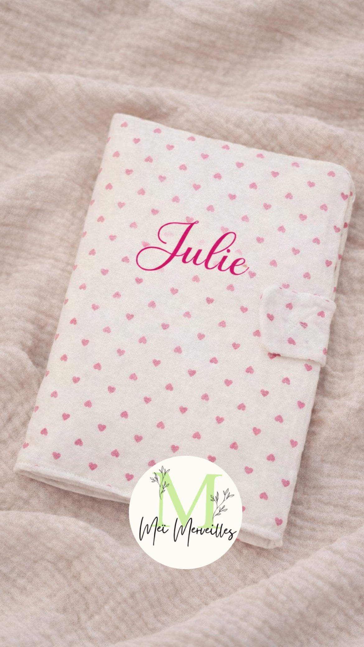 Protège carnet de santé | Plein de cœur rose 🩷
