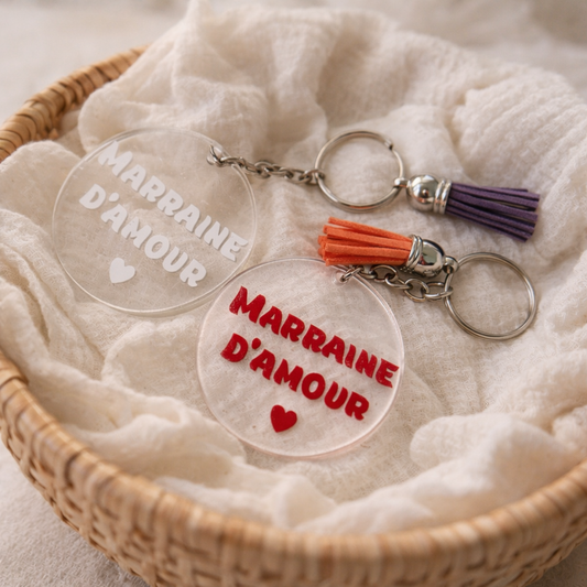 Dispo de suite | Porte clef marraine d’amour