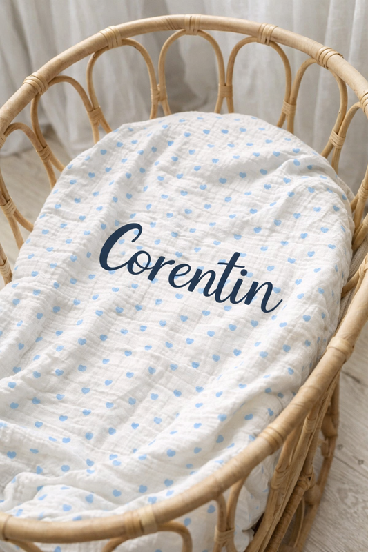 Couverture | plein de cœur BLEU