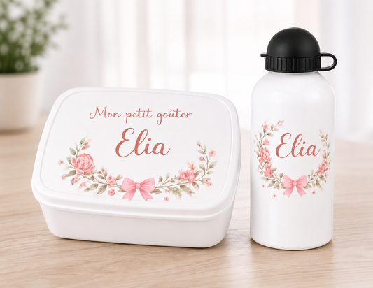 Gourde et/ou Boîte à goûter | Floral🌸🌸