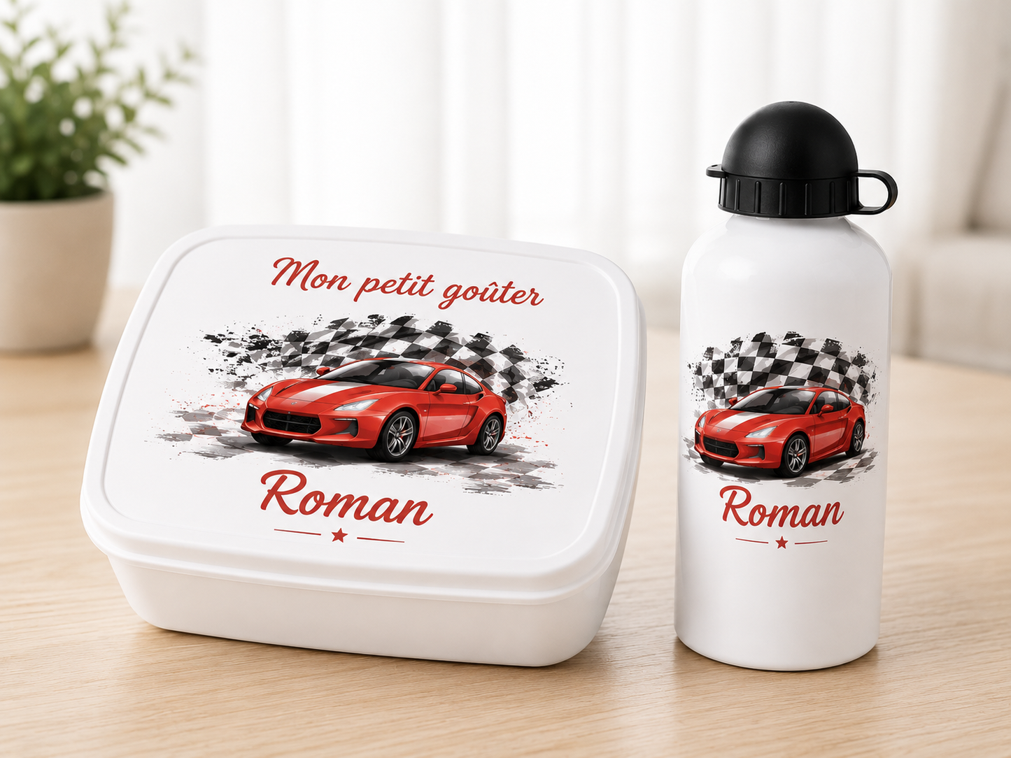 Gourde et/ou Boîte à goûter | Voiture 🚘