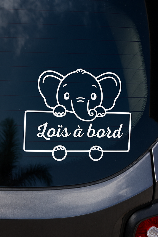Stickers bebe à bord | Éléphant