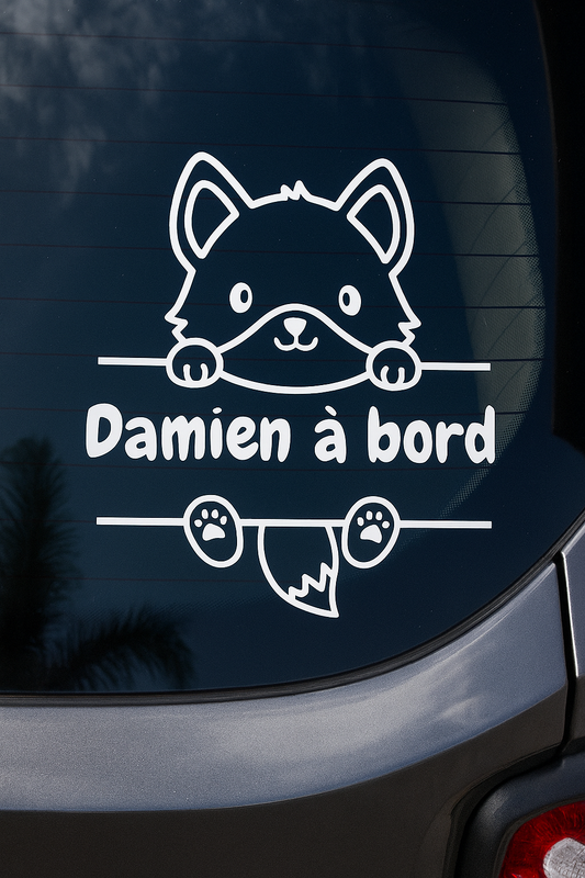 Stickers bebe à bord | Renard