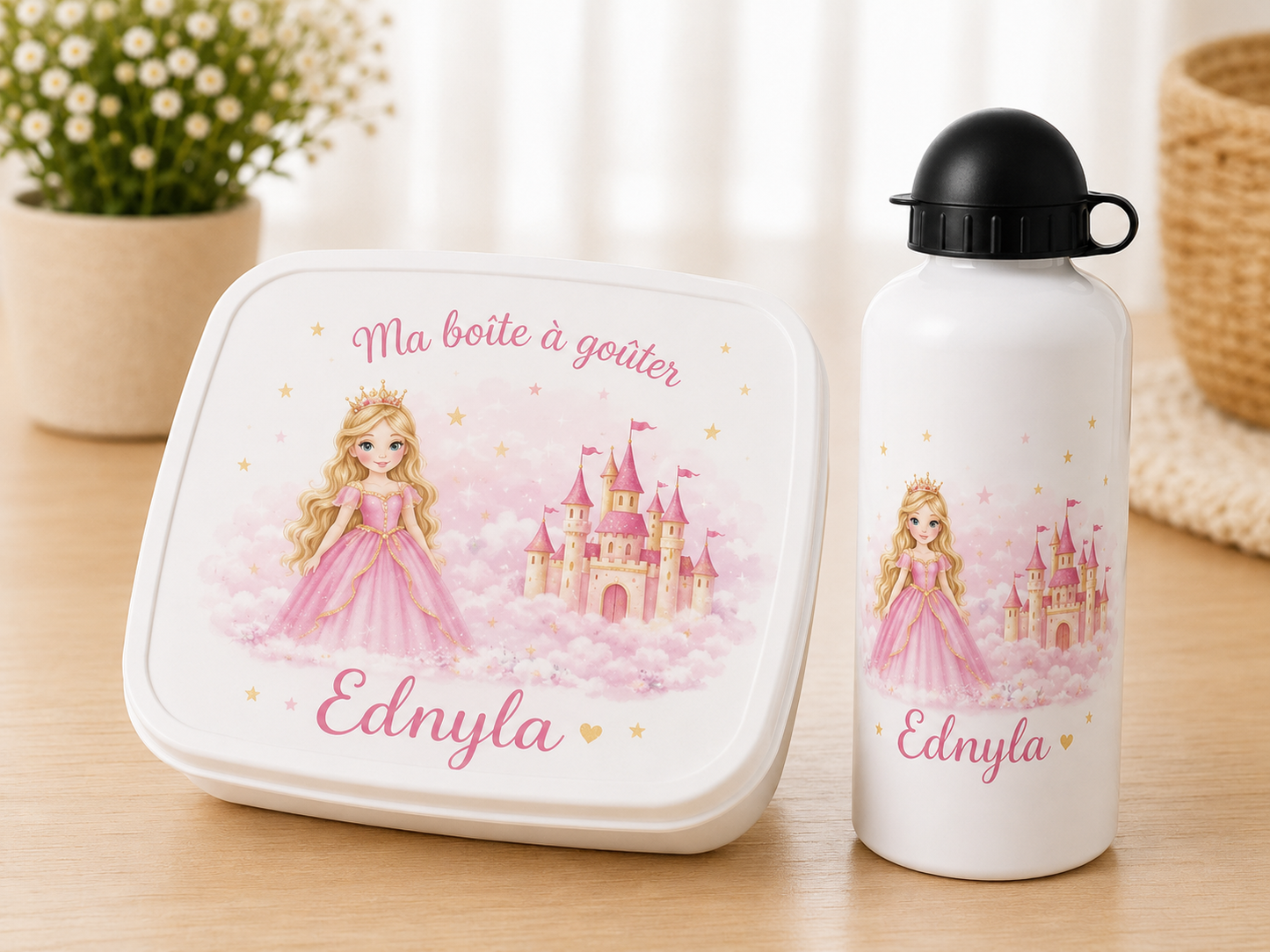 Gourde et/ou Boîte à goûter | Princesse 👑