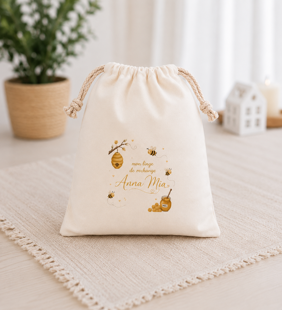 Pochon vêtement | Miel 🍯 & abeille 🐝
