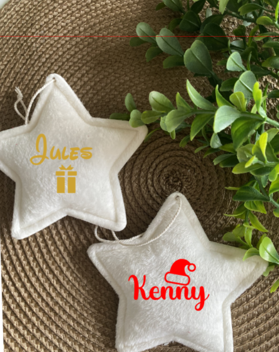 Étoile en velours | Blanc