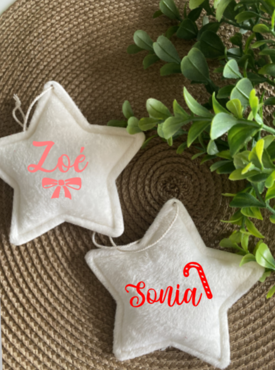 Étoile en velours | Blanc