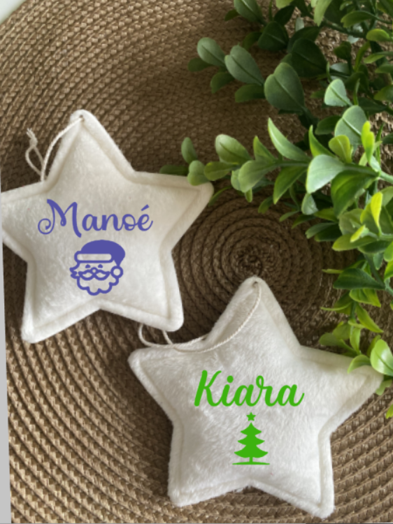 Étoile en velours | Blanc