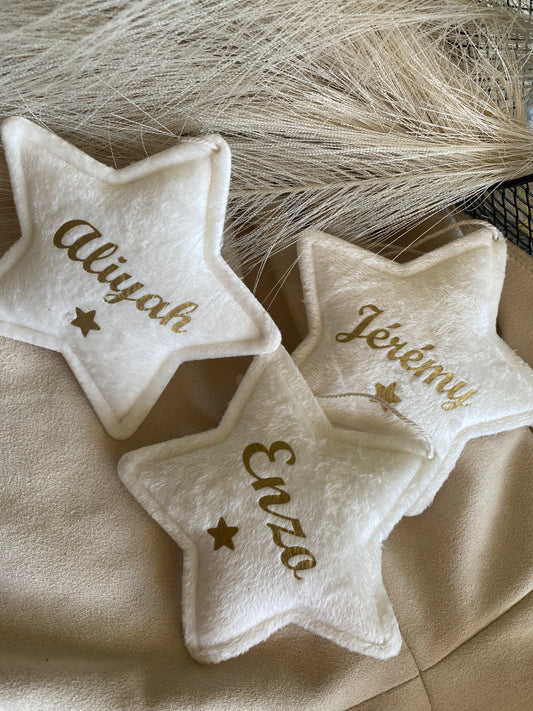 Étoile en velours | Blanc