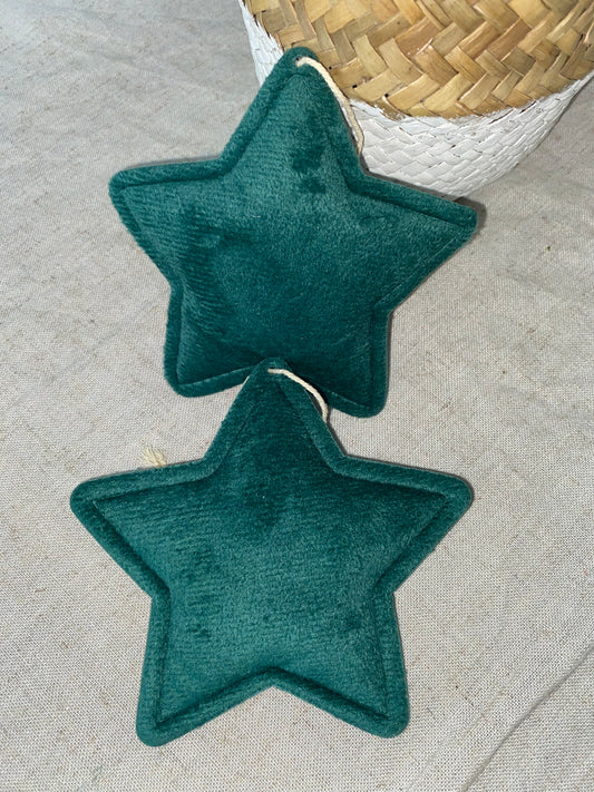 Étoile en velours à personnaliser | Vert