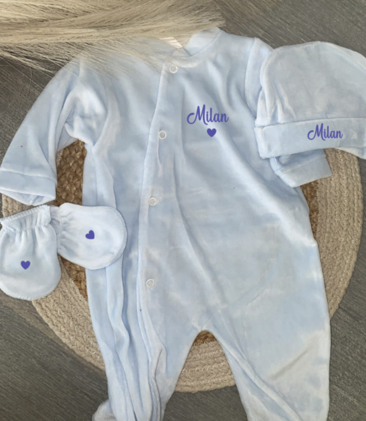 VELOUR bleu claire | Coeur