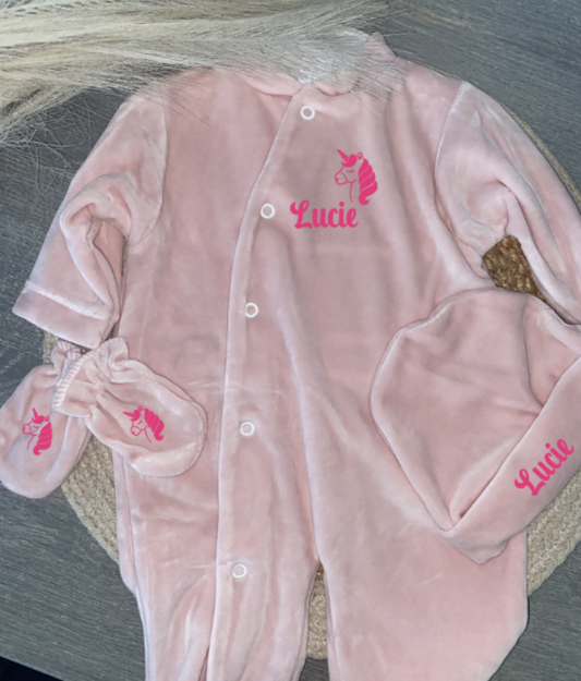VELOURS rose claire | Licorne