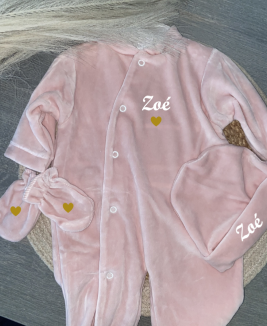 VELOURS rose claire | Coeur