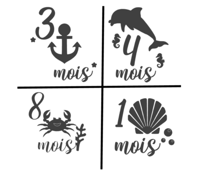 Cartes étapes | Thème Marine 🐳 🌊