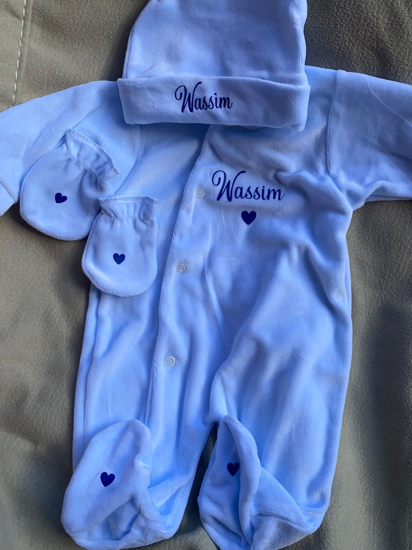VELOUR bleu claire | Coeur