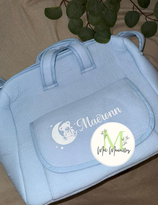 Sac à langer | Bleu claire à personnaliser
