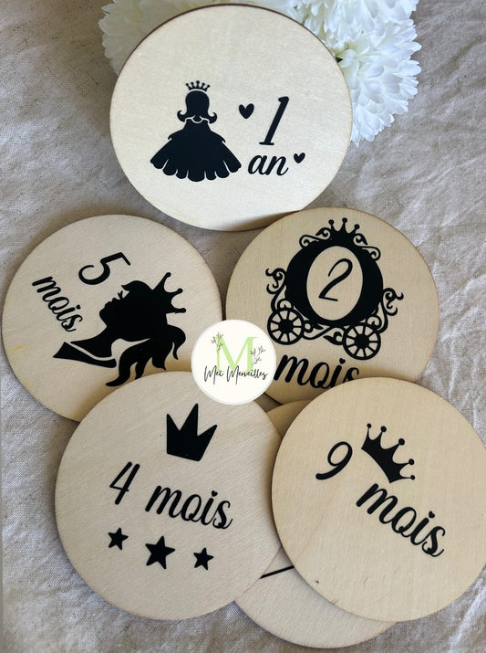 Dispo de suite Cartes étapes | Thème Princesse