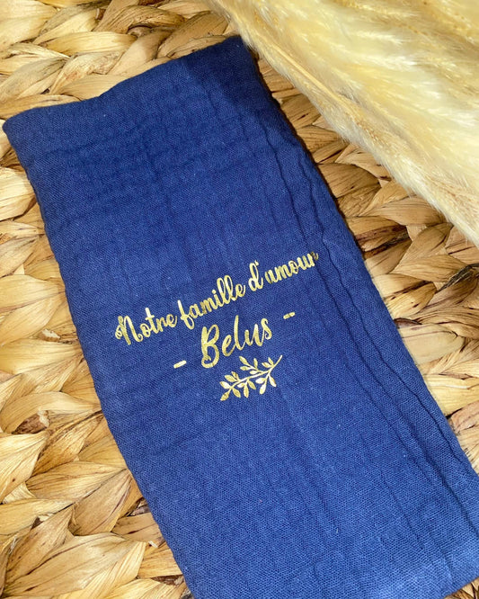 Protège livret famille | Bleu Jean à personnaliser