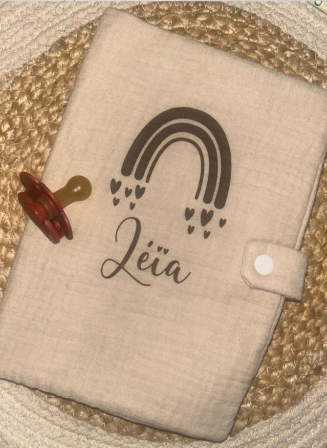 Protège carnet de santé | Beige à personnaliser