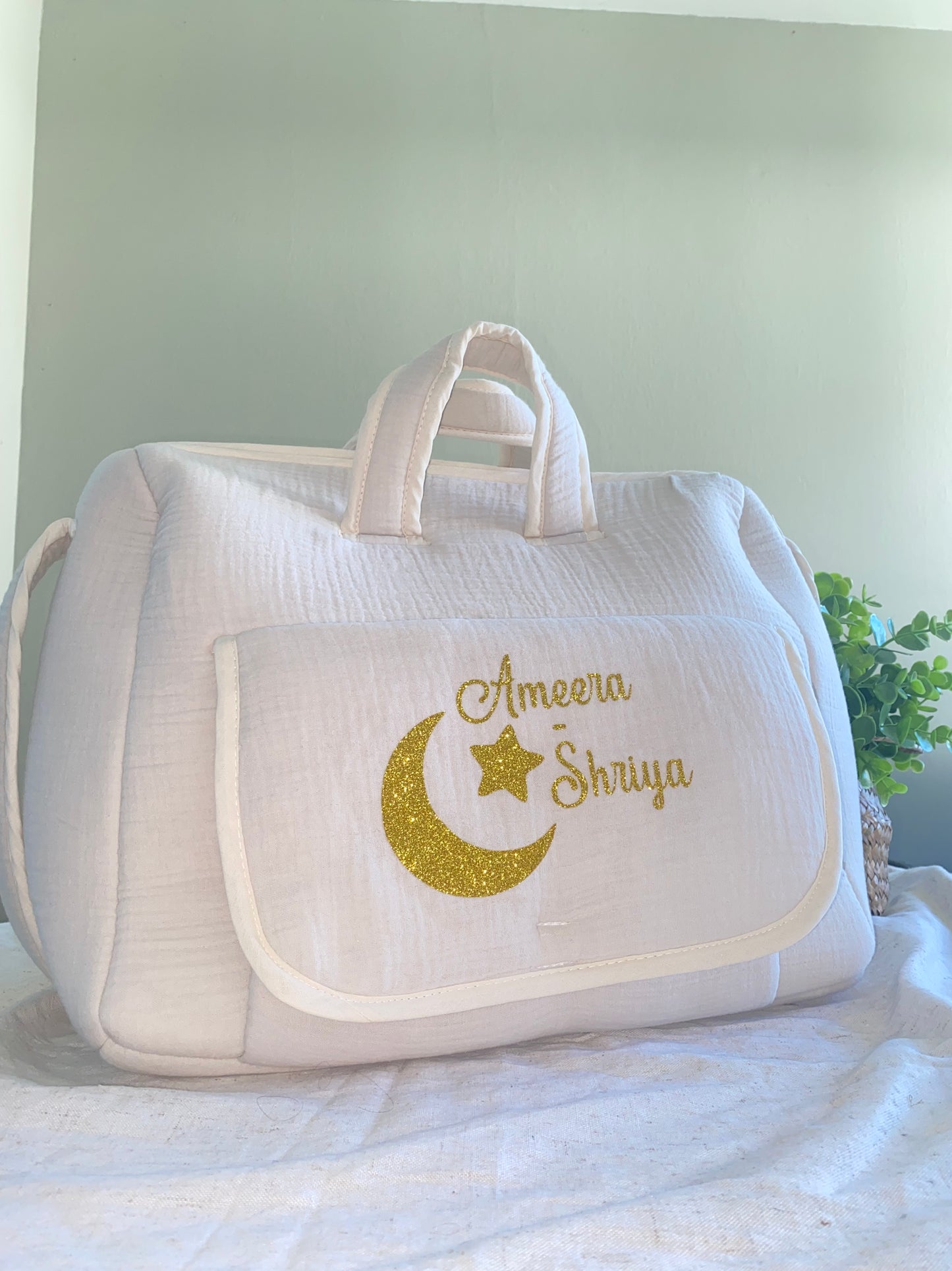 Sac à langer | Beige à personnaliser