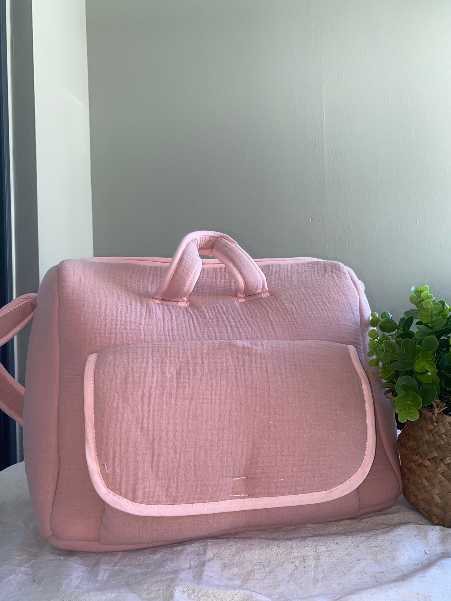 Sac à langer | Rose foncé a personnaliser