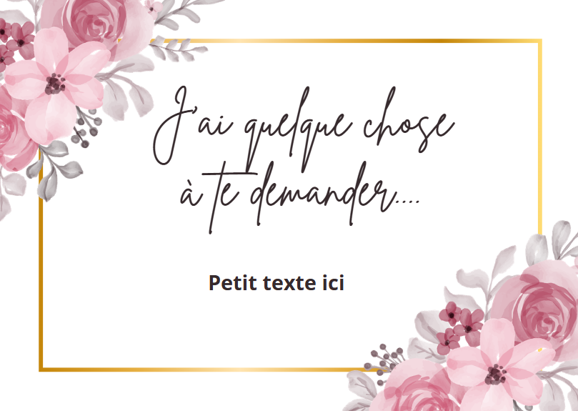 Carte à gratter | Fleur doré