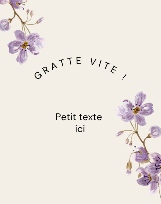 Carte à gratter | Fleur doré